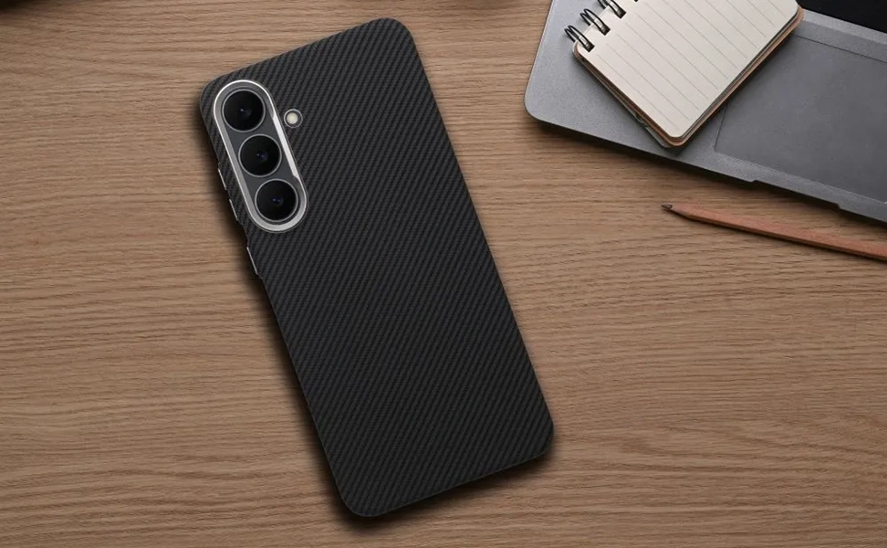 Smart Samsung Galaxy S26+ Kevlar MagSafe dėklas, juoda, 4 nuotrauka